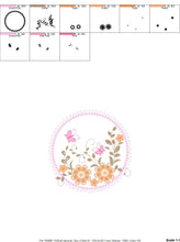 Cargar imagen en el visor de la galería, Flower Frame embroidery designs - Flower embroidery design machine embroidery pattern - Kitchen embroidery file - instant digital download
