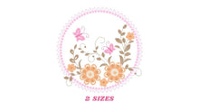 Cargar imagen en el visor de la galería, Flower Frame embroidery designs - Flower embroidery design machine embroidery pattern - Kitchen embroidery file - instant digital download
