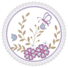 Cargar imagen en el visor de la galería, Frame embroidery designs - Flower embroidery design machine embroidery pattern - Garden frame embroidery file - kitchen embroidery download
