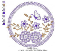 Carica l&#39;immagine nel visualizzatore di Gallery, Frame embroidery designs - Flower stamp embroidery design machine embroidery pattern - Daisy embroidery file - embroidery digital download
