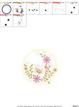 Laden Sie das Bild in den Galerie-Viewer, Frame embroidery designs - Flower embroidery design machine embroidery pattern - Butterfly embroidery file girl embroidery - Flower frame
