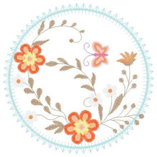 Load image into Gallery viewer, Frame embroidery designs - Flower embroidery design machine embroidery pattern - Rose embroidery file girl embroidery - embroidery download
