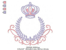 Load image into Gallery viewer, Laurel embroidery designs - Monogram frame embroidery design machine embroidery pattern - Baby boy embroidery file - Laurel wreath Crown
