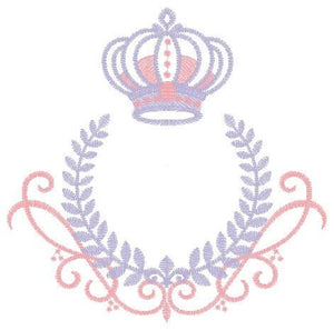 Laurel embroidery designs - Monogram frame embroidery design machine embroidery pattern - Baby boy embroidery file - Laurel wreath Crown