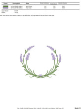 Cargar imagen en el visor de la galería, Monogram Frame embroidery designs - Lavender embroidery design machine embroidery pattern - Floral wreath embroidery file - instant download
