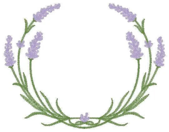 Monogram Frame embroidery designs - Lavender embroidery design machine embroidery pattern - Floral wreath embroidery file - instant download Marcia Embroidery