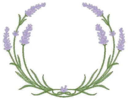 Monogram Frame embroidery designs - Lavender embroidery design machine embroidery pattern - Floral wreath embroidery file - instant download Marcia Embroidery