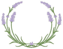 Load image into Gallery viewer, Monogram Frame embroidery designs - Lavender embroidery design machine embroidery pattern - Floral wreath embroidery file - instant download
