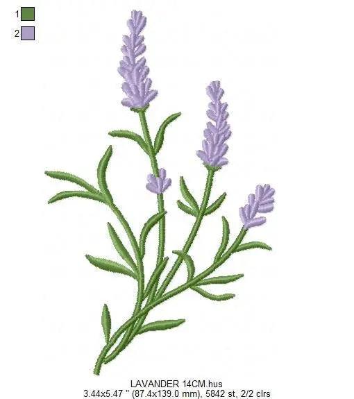 Bouquet of lavender embroidery designs - Flower embroidery design machine embroidery pattern - Floral garland embroidery - instant download Marcia Embroidery