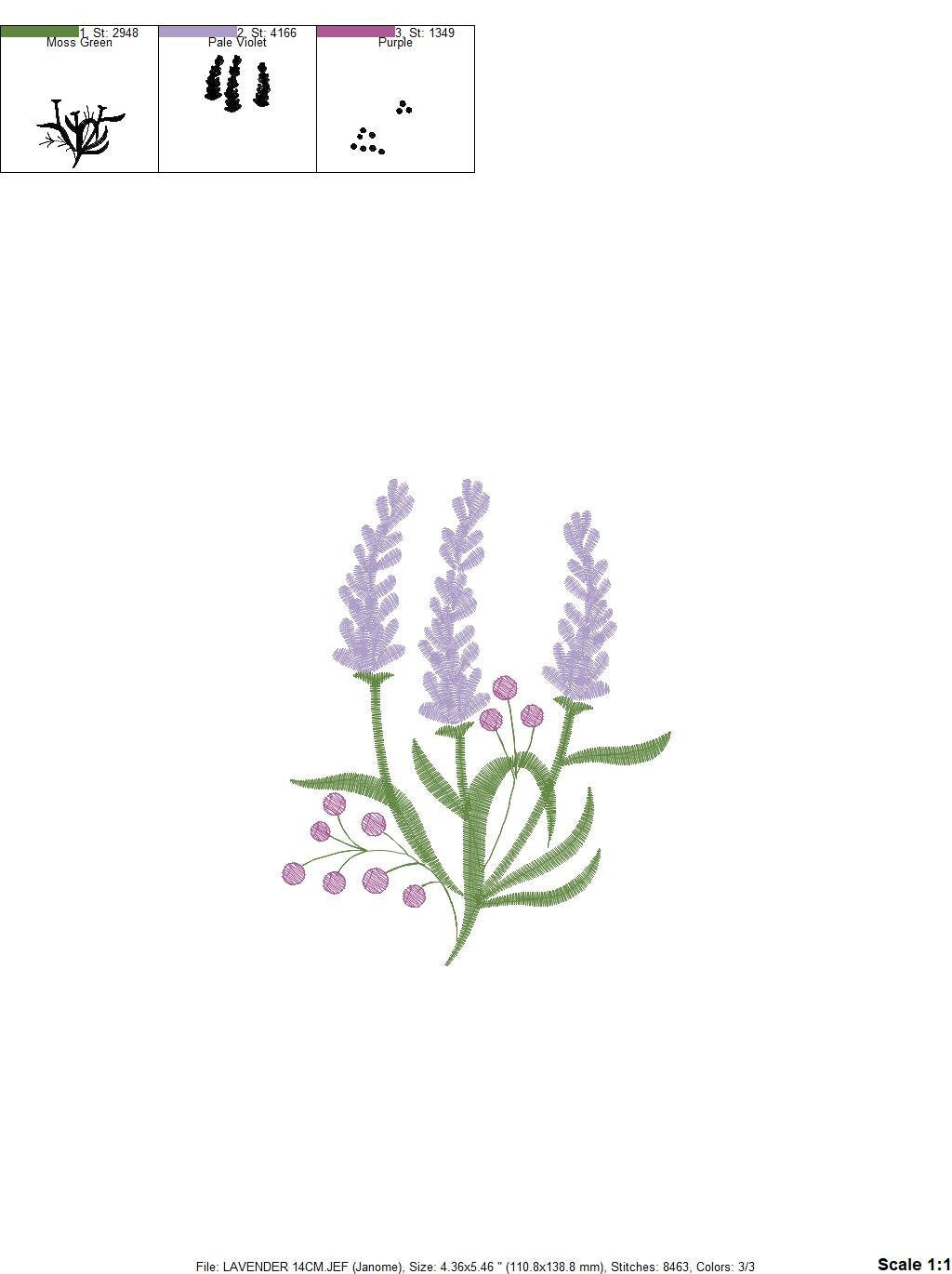 Lavender embroidery designs - Spring flowers embroidery design machine embroidery pattern - Tea towel embroidery file - kitchen cloth apron