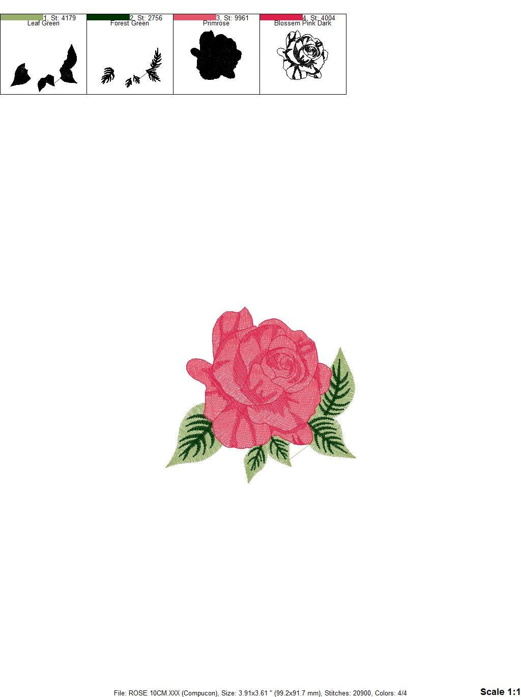Roses embroidery designs - Towel embroidery design machine embroidery pattern - Rose embroidery file flower floral  instant digital download