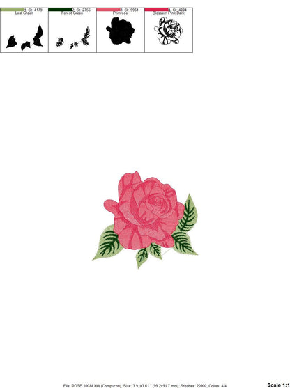 Roses embroidery designs - Towel embroidery design machine embroidery pattern - Rose embroidery file flower floral  instant digital download