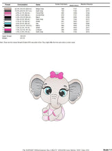 Load image into Gallery viewer, Baby Elephant embroidery designs -  Animal embroidery design machine embroidery pattern - Baby girl embroidery file - instant download pes
