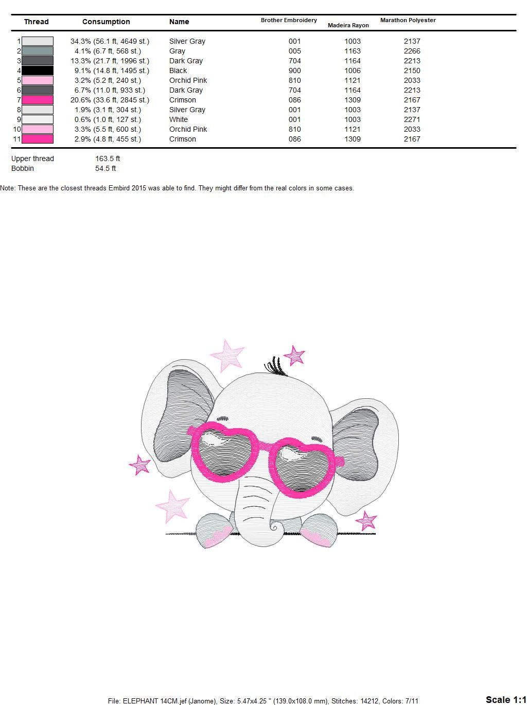 Peek a boo Elephant with sunglasses embroidery designs - Animal with stars embroidery design machine embroidery pattern - instant download