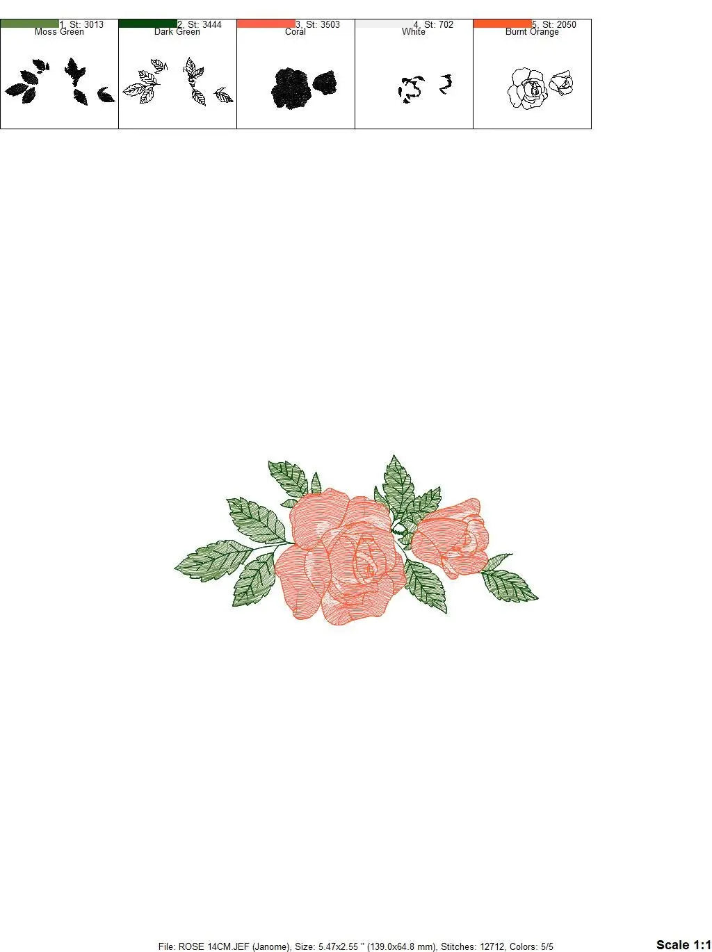 Roses embroidery designs - Flower embroidery design machine embroidery pattern - Rose embroidery file - Flowers for towels embroidery pes Marcia Embroidery