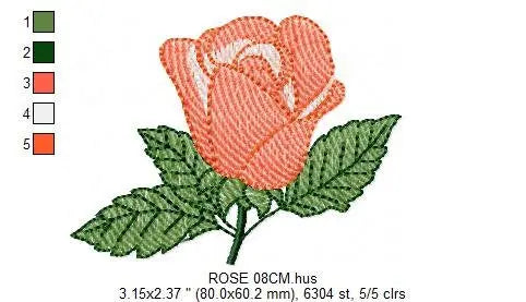 Roses embroidery designs - Flower embroidery design machine embroidery pattern - Rose embroidery file - Flowers for towels embroidery pes Marcia Embroidery