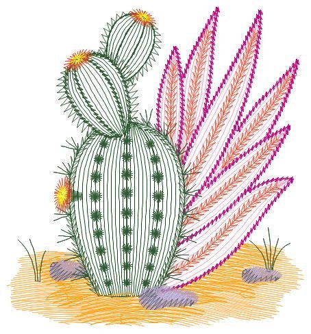 embroidery succulent Cactus embroidery designs - Succulent embroidery design machine embroidery pattern - Mexican cactus design