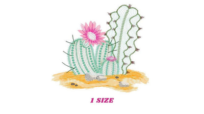Cactus embroidery designs - Succulent embroidery design machine embroidery pattern - Mexican cactus design - plant embroidery file desert Marcia Embroidery