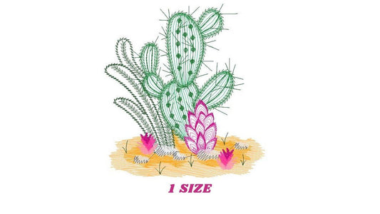 Cactus embroidery designs - Succulent embroidery design machine embroidery pattern - Mexican cactus design - plant embroidery file desert Marcia Embroidery
