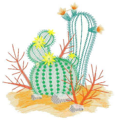Cactus embroidery designs - Succulent embroidery design machine embroidery pattern - Mexican cactus design - plant embroidery file desert Marcia Embroidery