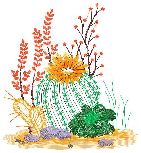 Cactus embroidery designs - Succulent embroidery design machine embroidery pattern - Mexican cactus design - plant embroidery file desert - Marcia Embroidery