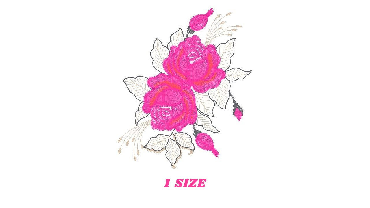 Roses embroidery designs - Flower embroidery design machine embroidery pattern - Floral embroidery file - instant embroidery download pes Marcia Embroidery