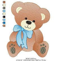 Charger l&#39;image dans la galerie, Bear embroidery designs - Baby boy embroidery design machine embroidery pattern - Cute Teddy Bear embroidery file - instant download pes jef
