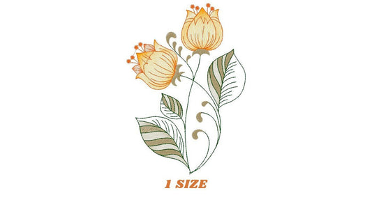 Tulip embroidery designs - Flower embroidery design machine embroidery pattern - Floral embroidery file - instant download pes jef hus vp3