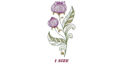 Tulip embroidery designs - Flower embroidery design machine embroidery pattern - Rose embroidery file - instant digital download pes jef hus Marcia Embroidery