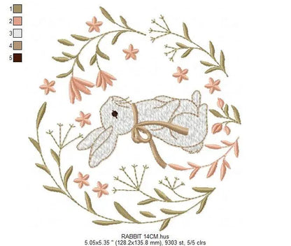 Bunny embroidery design - Animal embroidery designs machine embroidery pattern - Woodland animals embroidery file - instant download rabbit Marcia Embroidery
