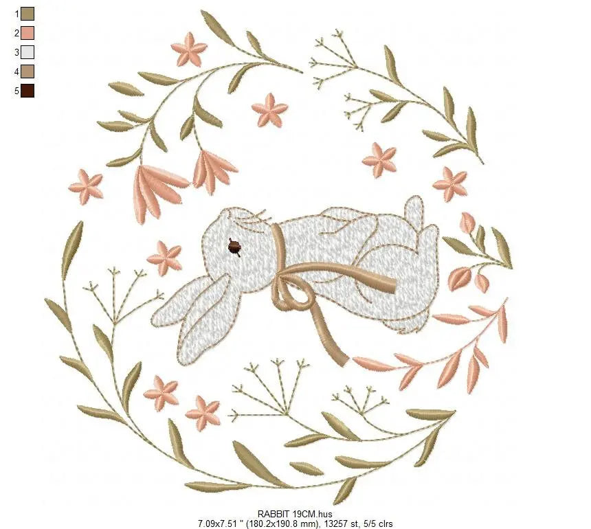 Bunny embroidery design - Animal embroidery designs machine embroidery pattern - Woodland animals embroidery file - instant download rabbit Marcia Embroidery