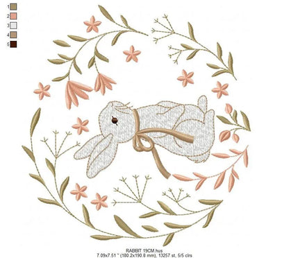 Bunny embroidery design - Animal embroidery designs machine embroidery pattern - Woodland animals embroidery file - instant download rabbit Marcia Embroidery