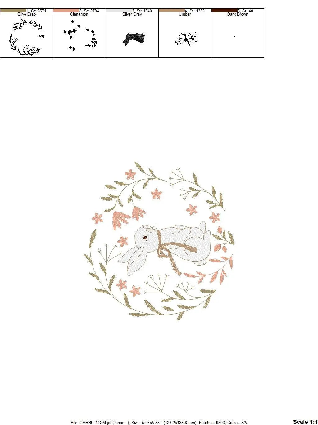 Bunny embroidery design - Animal embroidery designs machine embroidery pattern - Woodland animals embroidery file - instant download rabbit Marcia Embroidery