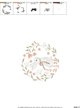Load image into Gallery viewer, Bunny embroidery design - Animal embroidery designs machine embroidery pattern - Woodland animals embroidery file - instant download rabbit
