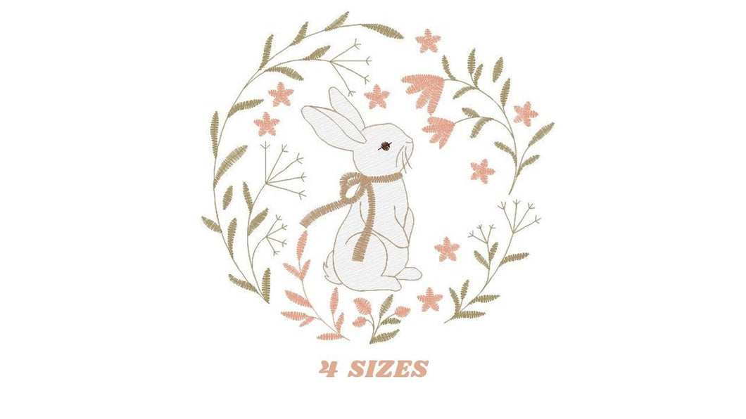 Bunny embroidery design - Animal embroidery designs machine embroidery pattern - Woodland animals embroidery file - instant download rabbit