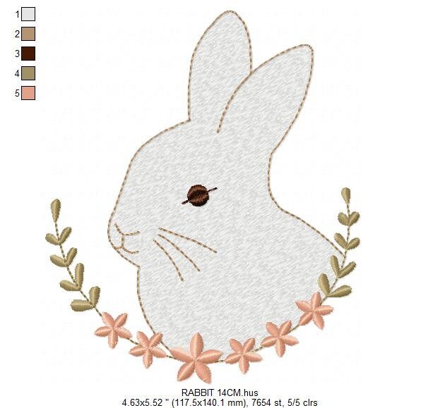 Bunny embroidery design - Animal embroidery designs machine embroidery pattern - Woodland animals embroidery file - instant download rabbit Marcia Embroidery