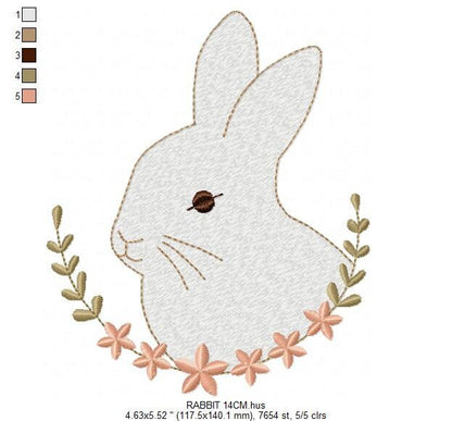 Bunny embroidery design - Animal embroidery designs machine embroidery pattern - Woodland animals embroidery file - instant download rabbit Marcia Embroidery