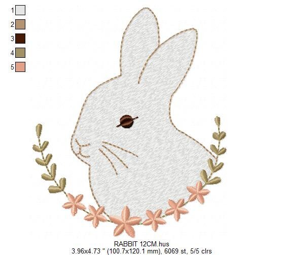 Bunny embroidery design - Animal embroidery designs machine embroidery pattern - Woodland animals embroidery file - instant download rabbit Marcia Embroidery