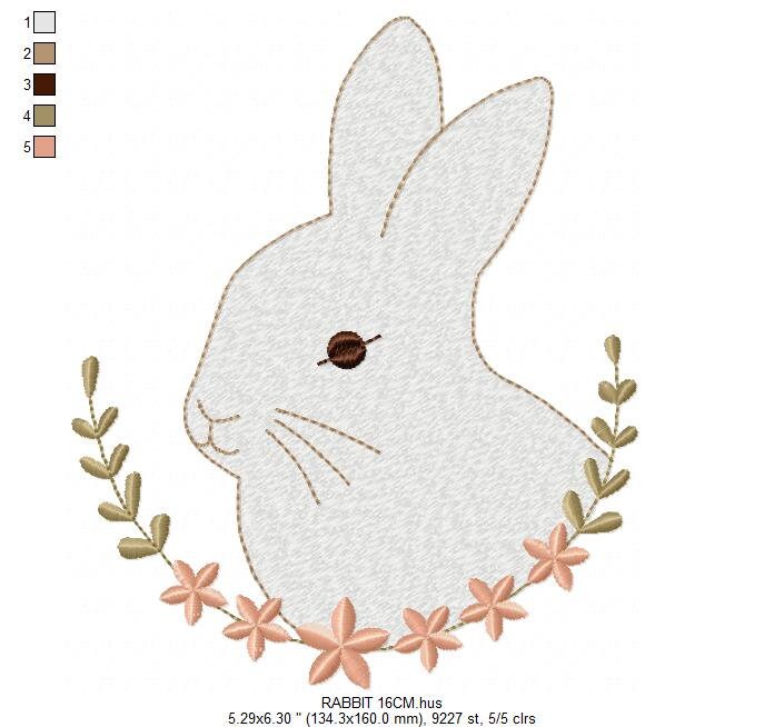 Bunny embroidery design - Animal embroidery designs machine embroidery pattern - Woodland animals embroidery file - instant download rabbit Marcia Embroidery