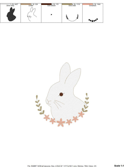 Bunny embroidery design - Animal embroidery designs machine embroidery pattern - Woodland animals embroidery file - instant download rabbit Marcia Embroidery