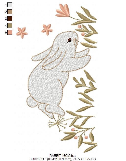 Bunny embroidery design - Animal embroidery designs machine embroidery pattern - Woodland animals embroidery file - instant download rabbit Marcia Embroidery