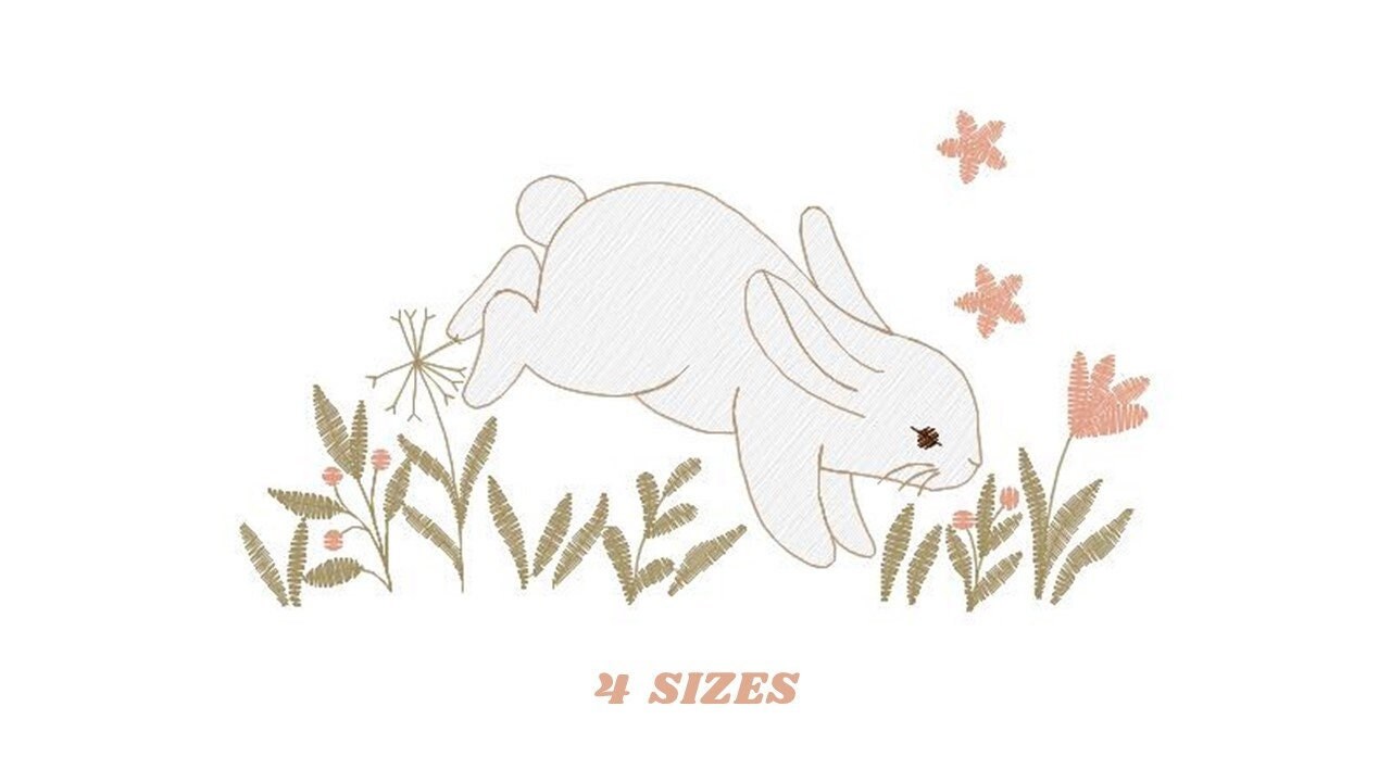 Bunny embroidery design - Animal embroidery designs machine embroidery pattern - Woodland animals embroidery file - instant download rabbit Marcia Embroidery