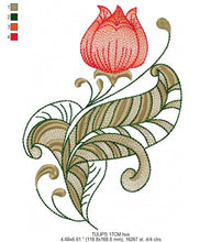 Load image into Gallery viewer, Tulip embroidery designs - Delicate Flower embroidery design machine embroidery pattern - Floral embroidery file - instant download pes jef
