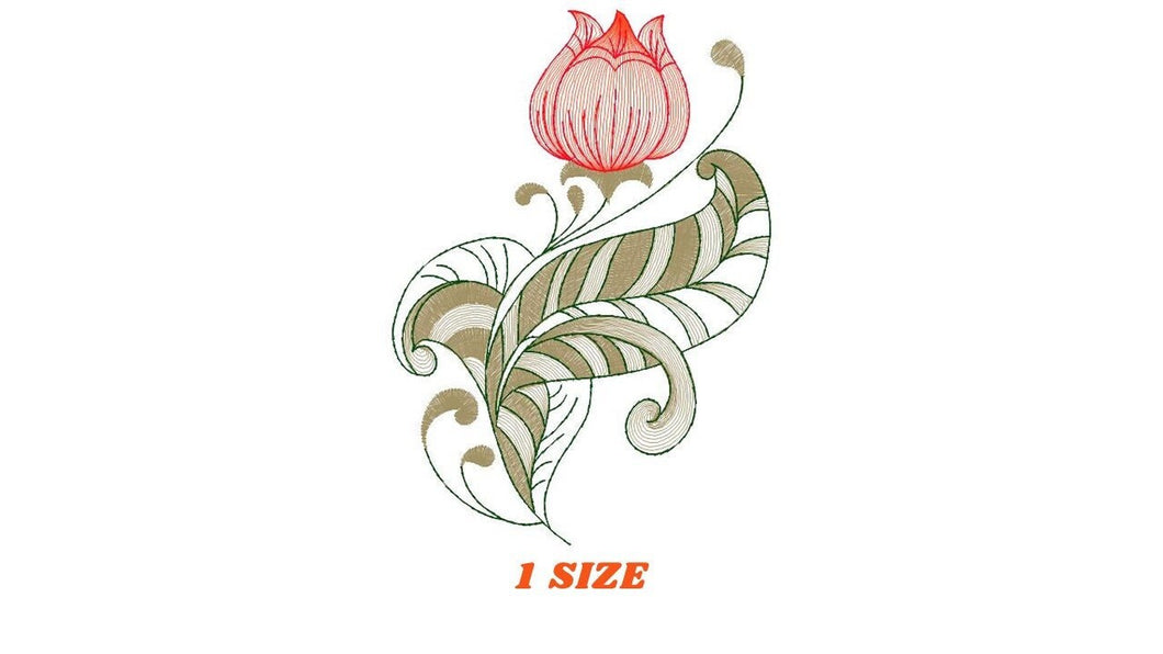 Tulip embroidery designs - Delicate Flower embroidery design machine embroidery pattern - Floral embroidery file - instant download pes jef