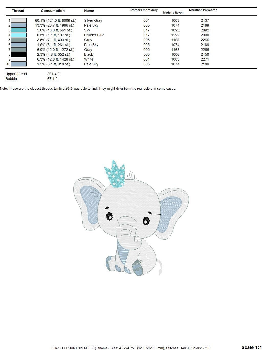 Elephant embroidery designs - Safari wild Animal machine embroidery pattern - Baby boy file - Elephant with crown - Instant download pes jef