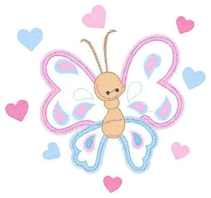 Butterfly embroidery design - Cute embroidery designs machine embroidery pattern - Baby girl embroidery file - instant download digital pes Marcia Embroidery