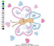 Cargar imagen en el visor de la galería, Butterfly embroidery design - Cute embroidery designs machine embroidery pattern - Baby girl embroidery file - instant download digital pes
