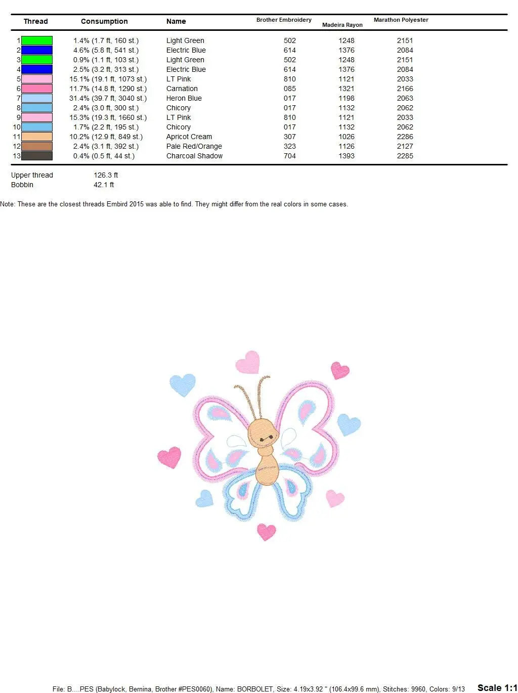 Butterfly embroidery design - Cute embroidery designs machine embroidery pattern - Baby girl embroidery file - instant download digital pes Marcia Embroidery