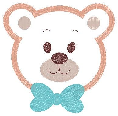 Teddy Bear embroidery designs - Bear face embroidery design machine embroidery pattern - Teddy bear applique design baby boy embroidery file
