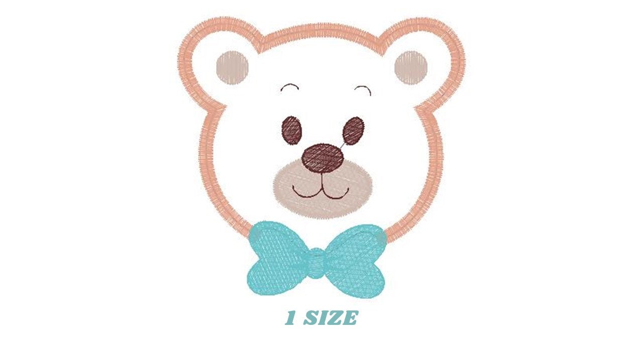 Teddy Bear embroidery designs - Bear face embroidery design machine embroidery pattern - Teddy bear applique design baby boy embroidery file